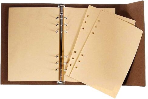 دفتر يوميات SEEHAN A5 Journal Vintage Binder Journal 200 صفحة، دفتر رسم مجلة فارغ من جلد البولي يوريثان A5 دفاتر يومية للسفر لكتابة الرسم in Kuwait
