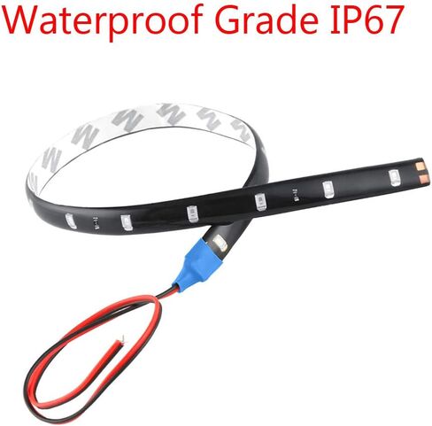 ESUPPORT Blue 12v 15 Led 30cm Car Flexible Waterproof Underbody Light Strip Decoration Pack of 8 in Saudi Arabia