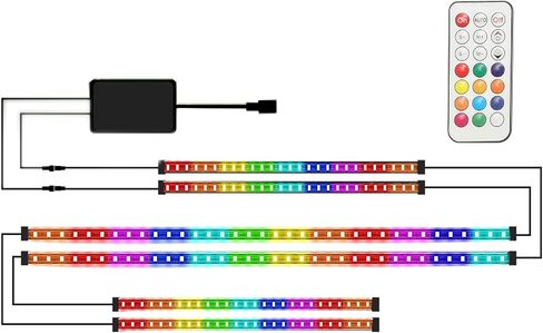 Winunite مركبة Underglow LED أضواء الشريط مع حلم اللون مطاردة بلوتوث APP التحكم 12V مجموعة ضوء Underbody لسيارات الدفع الرباعي والشاحنات والقوارب مع تصميم مقاوم للماء بخطين in Kuwait