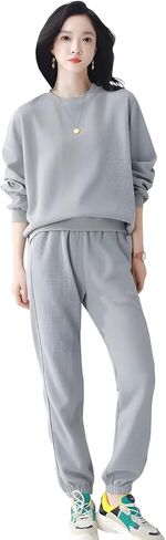Lounge Sets for Women 2 Piece Outfits Long Sleeve Sweatshirt Jogger Pants Set Large Size Sweatsuits Track Suits in Saudi Arabia