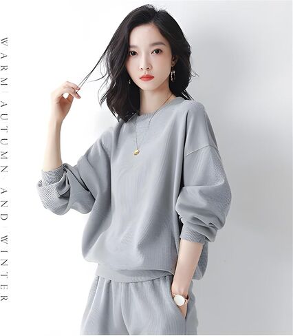 Lounge Sets for Women 2 Piece Outfits Long Sleeve Sweatshirt Jogger Pants Set Large Size Sweatsuits Track Suits in Saudi Arabia
