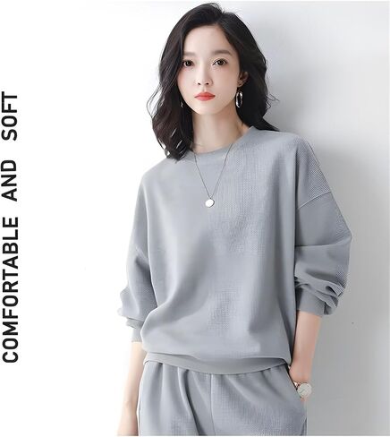 Lounge Sets for Women 2 Piece Outfits Long Sleeve Sweatshirt Jogger Pants Set Large Size Sweatsuits Track Suits in Saudi Arabia