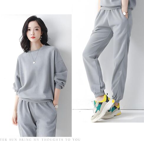 Lounge Sets for Women 2 Piece Outfits Long Sleeve Sweatshirt Jogger Pants Set Large Size Sweatsuits Track Suits in Saudi Arabia