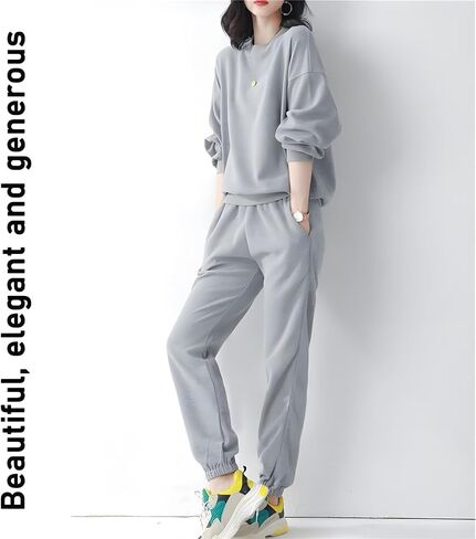 Lounge Sets for Women 2 Piece Outfits Long Sleeve Sweatshirt Jogger Pants Set Large Size Sweatsuits Track Suits in Saudi Arabia