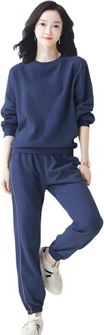 Lounge Sets for Women 2 Piece Outfits Long Sleeve Sweatshirt Jogger Pants Set Large Size Sweatsuits Track Suits in Saudi Arabia