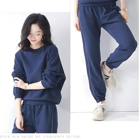 Lounge Sets for Women 2 Piece Outfits Long Sleeve Sweatshirt Jogger Pants Set Large Size Sweatsuits Track Suits in Saudi Arabia