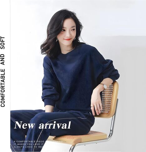 Lounge Sets for Women 2 Piece Outfits Long Sleeve Sweatshirt Jogger Pants Set Large Size Sweatsuits Track Suits in Saudi Arabia
