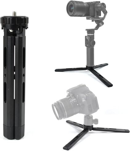 Adjustable Aluminum Mini Tripod - Desktop Tabletop Stand for DSLR Cameras, Zhiyun Weebill/Smooth/Crane, DJI Ronin S/SC/RSC/RS, Osmo Mobile, Stabilizer Handle (4-Level Adjustable) in Saudi Arabia