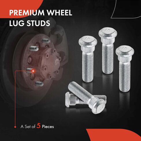 مسامير عجلة A-Premium M12-1.50 متوافقة مع دودج جراند كارافان كاليبر جورني جيب كومباس باتريوت كرايسلر تاون آند كانتري 200 سيبرينغ مجموعة 5 قطع in Kuwait