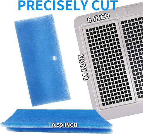 فلتر تيار متردد RV مقاس 6 × 14 بوصة مرشحات هواء RV لفتحة مكيف الهواء، فلتر تيار متردد MERV 6 للهواء النظيف [مرشحان] in Kuwait