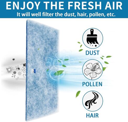 فلتر تيار متردد RV مقاس 6 × 14 بوصة مرشحات هواء RV لفتحة مكيف الهواء، فلتر تيار متردد MERV 6 للهواء النظيف [مرشحان] in Kuwait