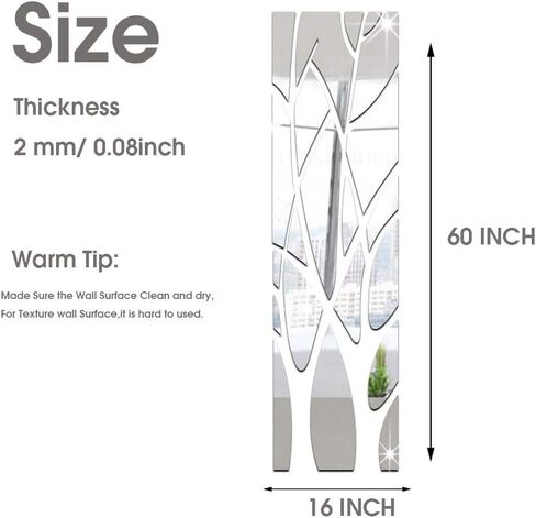 Family Tree Wall Decor Abstract Wall Art 3D DIY Acrylic Decorative Mirror Wall Stickers for Living Room Bedroom Kitchen The Home Modern Decorations 60x16 inch in Saudi Arabia