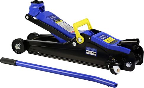 2.5T(5000 lb) Low Profile Floor Jack, Steel Racing Floor Jack with Dual Pistons Quick Lift Pump, Hydraulic Floor Jack for Garage Workshop Lifting Cars Light Van, Lifting Range 3.5"-19.5" in Saudi Arabia