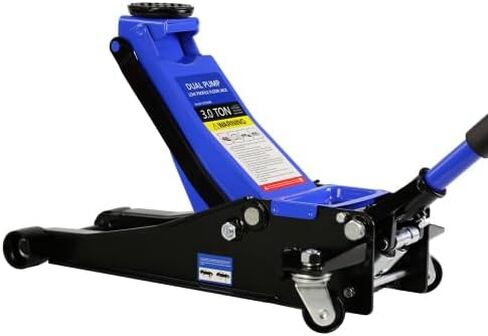 3T(6000 رطل) رافعة أرضية منخفضة المستوى، رافعة أرضية سباق فولاذية مع مضخة رفع سريعة بمكبس واحد، رافعة أرضية هيدروليكية لورشة عمل المرآب رفع السيارات الخفيفة، نطاق الرفع 5.1"-20" in Kuwait