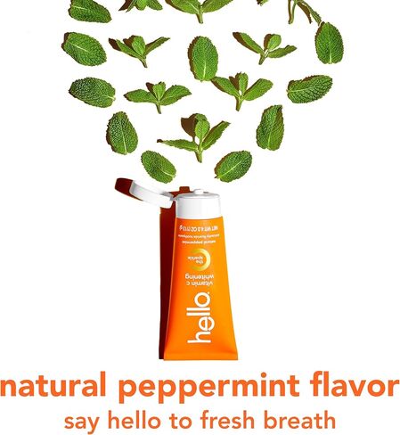 معجون أسنان مبيض بفيتامين C مع الفلورايد، معجون أسنان لتبييض الأسنان للبالغين، يساعد على إنعاش التنفس ويزيل البقع السطحية، خالٍ من SLS، نكهة النعناع الطبيعية، أنبوب 4.0 أونصة in Kuwait