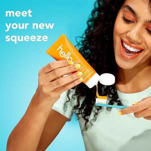 معجون أسنان مبيض بفيتامين C مع الفلورايد، معجون أسنان لتبييض الأسنان للبالغين، يساعد على إنعاش التنفس ويزيل البقع السطحية، خالٍ من SLS، نكهة النعناع الطبيعية، أنبوب 4.0 أونصة in Kuwait