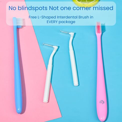 Y-Kelin 2IN1 Orthodontic Braces Toothbrush with interdental Brush in Kuwait