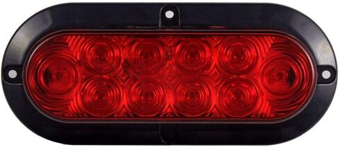 DT 2pcs Surface Mounted 6 Inch Oval Red LED Stop Turn Trailer Tail Light IP65 Waterproof with DOT Certification in Saudi Arabia