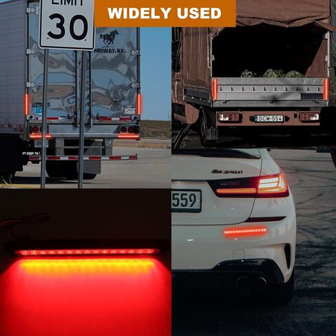 2pcs Amber 15LEDs Trailer Brake Tail Light Bar LED Trailer Lights Waterproof Stop Turn Signal Tail Lights Trailer Identification Light for Marine Boats Golf Truck Offroad in Saudi Arabia