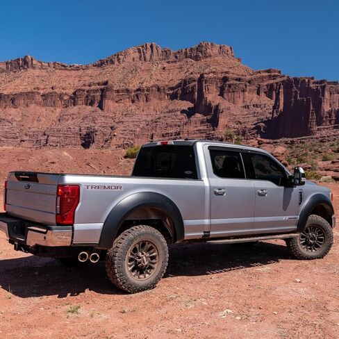 Bushwacker Extend-A-Fender مشاعل أمامية وخلفية ممتدة | طقم مكون من 4 قطع، أسود، لمسة نهائية ناعمة | 20926-02 | يناسب 2009-2014 Ford F-150 (باستثناء رابتور) in Kuwait