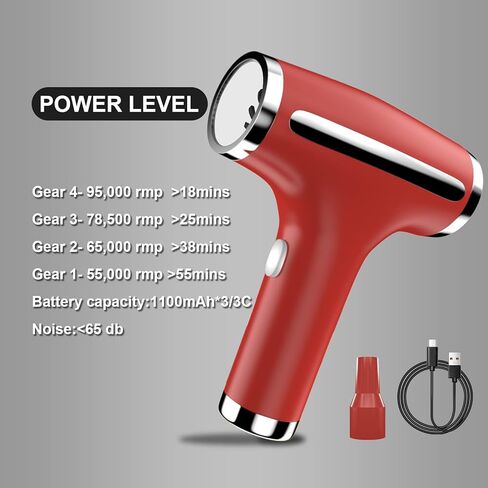 منفضة الهواء المضغوط VNPONV، منفضة هواء كهربائية 120000 دورة في الدقيقة ومكنسة كهربائية 2 في 1 قابلة لإعادة الشحن بقوة 7600 مللي أمبير في الساعة لاسلكية، منظف لوحة المفاتيح والكمبيوتر، تحل محل علب الهواء المضغوط in Kuwait