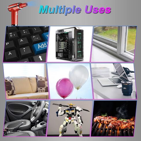 منفضة الهواء المضغوط VNPONV، منفضة هواء كهربائية 120000 دورة في الدقيقة ومكنسة كهربائية 2 في 1 قابلة لإعادة الشحن بقوة 7600 مللي أمبير في الساعة لاسلكية، منظف لوحة المفاتيح والكمبيوتر، تحل محل علب الهواء المضغوط in Kuwait