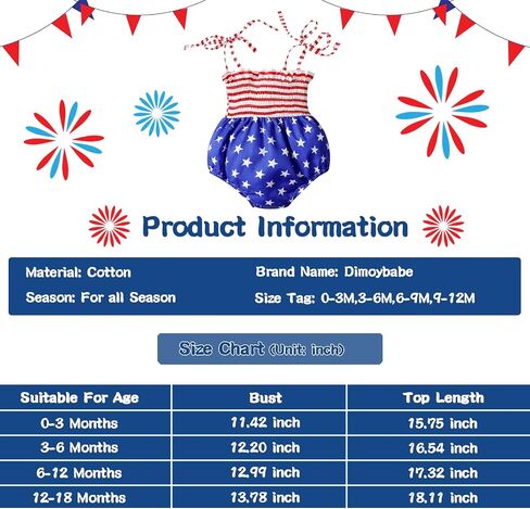 4th of July Baby Girl Outfit Newborn Cute American Flag Romper Sleeveless One-Pieces Bodysuit Summer Infant Clothes in Saudi Arabia