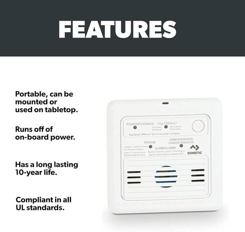 Dometic Dual LPCO Combination Alarm (Black) in Saudi Arabia