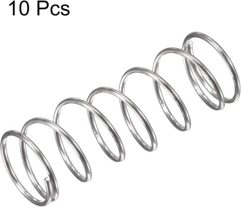 uxcell Compression Spring,304 Stainless Steel,11mm OD,0.8mm Wire Size, 18mm Compressed Length,30mm Free Length,11N Load Capacity for Home Projects, Silver Tone, 10pcs in Saudi Arabia