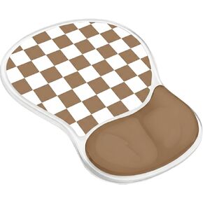 Gel Mouse Pad with Wrist Rest for Mouse Ergonomic Mouse Wrist Rest Non-Slip Silicone Checkered Mousepad with Wrist Support for Computer Desk Gaming Laptop Home Office Desk Accessories Pink Plaid in Kuwait