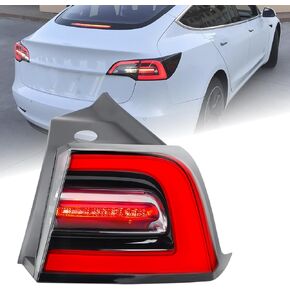 3Pins RH Tail Light Assembly Fit for 2017-2020 Tesla Model 3 Rear Lamp Right Passenger Side With Bulbs Red Signal Light USA Type 1077398-00-F in Kuwait