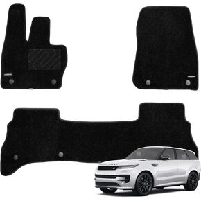 WENNEBIRD Superior Carpet Floor Mats for 2014-2022 Land Rover Range Rover Sport (L494), 0.5-Inch Ultra-Thick, Noise-Reducing, All-Weather Waterproof Anti-Slip – 3-Pc Set in Kuwait