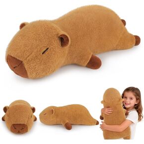 5lb Weighted Capybara Plush Stuffed Animals- Weighted 23 Inch Large Capybara Plush for Calming & Comforting Realistic Body Pillow Plush Toys,5 Pounds Capybara Stuffed Animals Gifts Kids Teens & Adults in Saudi Arabia