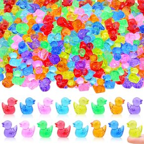 250 Pcs Mini Acrylic Ducks Colorful Small Little Tiny Resin Duck Figures to Hide Animal Miniature Figurines for Crafts Vase Fillers Dollhouse Micro Landscape Aquarium Decoration in Saudi Arabia