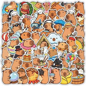 50PCS Capybara Stickers, Kawaii Stickers for Water Bottle, Laptop, Guitar, Suitcase, Cute Animal Decals for Girls Boys Classroom Prizes in Saudi Arabia