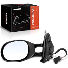 A-Premium Driver Side Power Door Mirror - Compatible with Chrysler Cirrus 1995-2000 & Dodge Stratus 1995-2000 & Plymouth Breeze 1996-2000 - Heated Manual Folding Black Outside Rear View Mirror in Kuwait