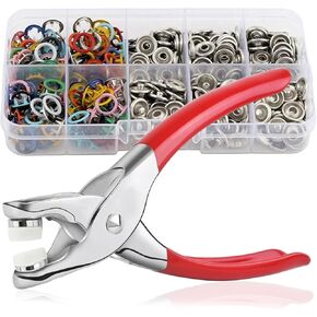 Sewing Kit with 100PCS Metal Buttons – Manual Pliers Tool Included, 2026 New Sewing Kit with Metal Buttons, Button Installer for Clothing, for DIY Crafts Sewing Fabric Clothes Bag Jean (Multicolor) in Saudi Arabia