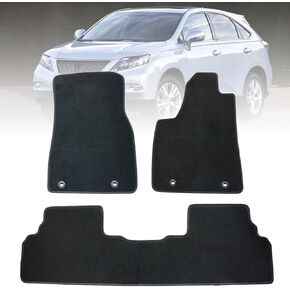 FZJDSD Black 3Pcs Front & Rear Floor Mats Carpet Velour Replacement Compatible with Lexus RX350 RX450h 2010 2011 2012 2013 2014 2015 in Kuwait