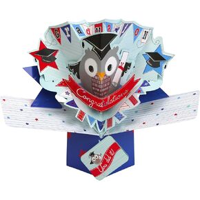 Iconikal Pop Up 3D Graduation Greeting Card With Envelope, Smart Puppy in Saudi Arabia