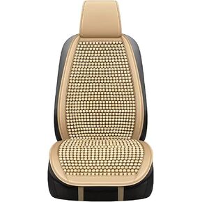 Car Seat Cover for Ford Maverick 2022-2025, Cool Breathable Wooden Beads Front Seat Cushion Comfortable Massage Support Cushion for SUV Auto Office Home Seat Chair, Gray- 2pcs in Saudi Arabia