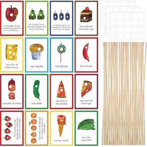 99Pcs Hungry Caterpillar Food Tags Theme Cupcake Food Tags Sets Food Labels Birthday School Party Decor Kids Snack Labels Baby Shower Supplies Toddler Kitchen Organizers Classroom Food Markers in Saudi Arabia