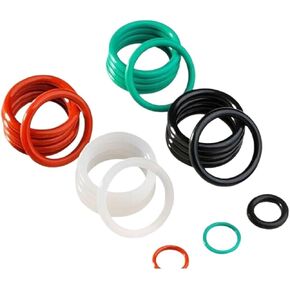 FKM VMQ NBR النتريل المطاط الدائري O-Ring آلة القطع بالليزر ختم CS 2 مم 3 مم 4 مم OD10-50 مم درجة حرارة عالية مقاومة للماء (أحمر، OD 28 مم، CS 2 مم (10 قطع)) in Kuwait
