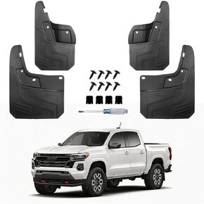 No Drill Mud Flaps Fit for 2023-2026 Chevrolet Colorado Z71 WT LT, Heavy Duty Front & Rear Splash Guards OEM Style Black Mud Guards Compatible with Chevy Colorado Accessories (Not Fit for GMC Canyon) in Saudi Arabia