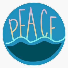 peace folklore Bumper Sticker Vinyl Decal 5" in Saudi Arabia