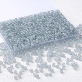 500Pcs White Glass Beads for Necklaces, 6mm Round Clear Glass Crystal Beads for Bracelet Jewelry Making Kits Earring Bracelets and DIY Crafts(White) in Saudi Arabia