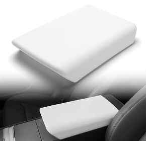 Center Console Armrest Cover for Tesla Model Y Juniper 2025-2026 & Model 3 Highland 2024-2026, Non-Slip Easy Slide-on Middle Console Cover, Scratch Resistant Interior Accessories - White in Saudi Arabia