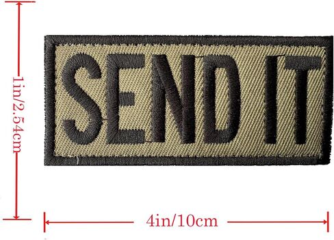 Send It Patch Funny Hook and Loop Military Tactical Morale Patches Applique Fastener Embroidery DIY Meme Fabric Badges for Trucker Hats Backpack Bag Vest Clothes Gym Army Emblem in Saudi Arabia