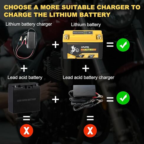 12V 240A YT7B-BS/YT12B-BS Lithium Motorcycle Battery with Smart BMS, Lightweight & Waterproof - Replacement for YT9B-BS/YT14B-BS - Fits for Motorcycle, Moped, ATV, Generators in Kuwait