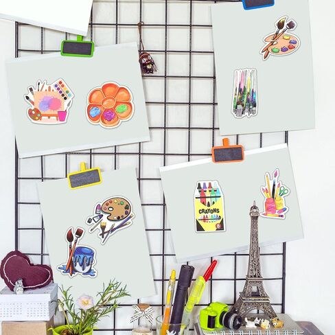 Frienda 200 Pcs Art Stickers for Adults 50 Styles Artistic Painting Party Favors Gifts Cute Sticker Packs Bulk for Water Bottles Laptop Skateboard Luggage Computer in Kuwait