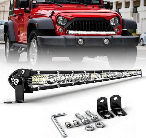 CO LIGHT 40 Inch Single Row Slim LED Light Bar – IP68 Waterproof, Off-Road Spot & Flood Combo Beam – Super Bright Driving/Fog Light Fits Wrangler F150 SUV Polaris RZR ATV UTV in Kuwait